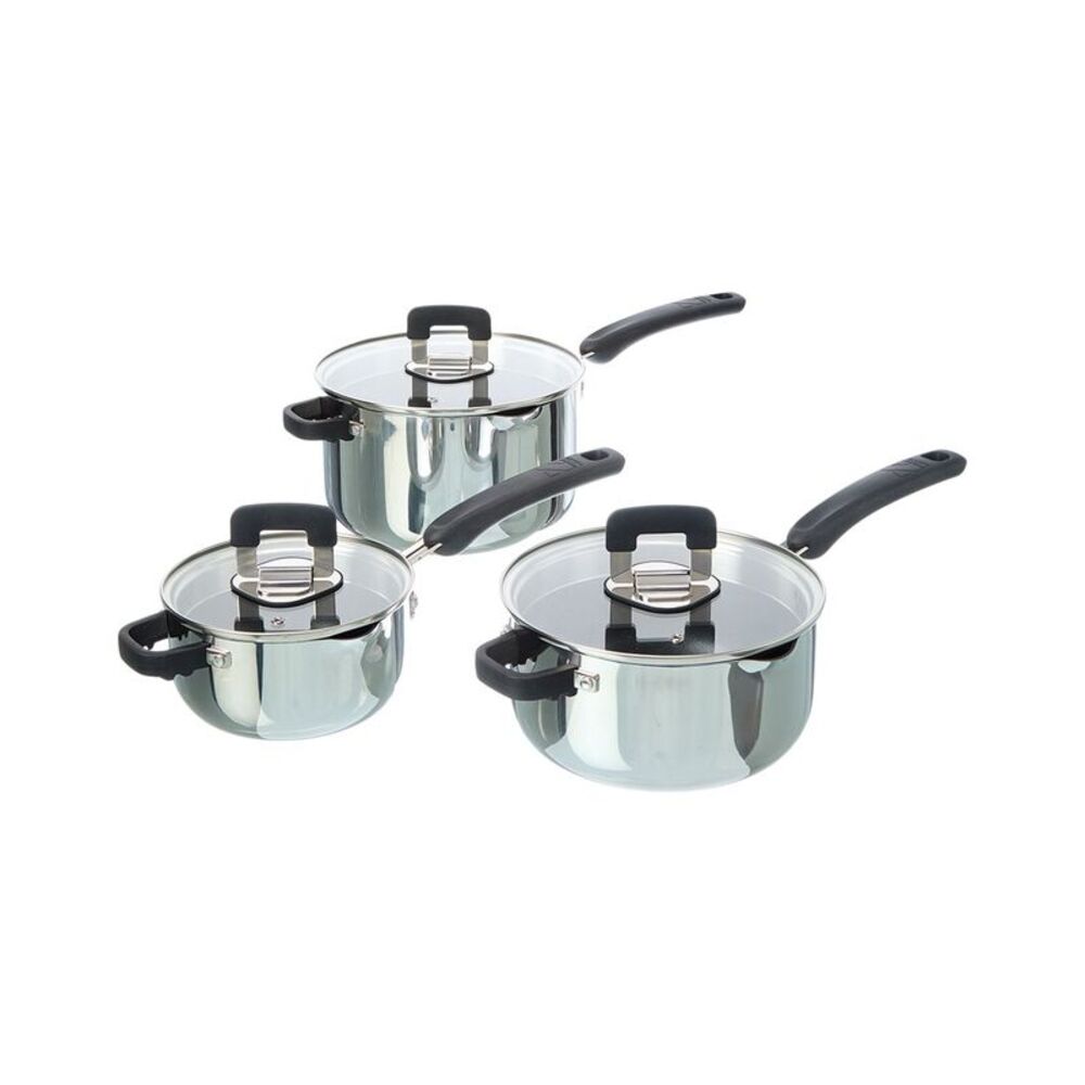 Zakarian By Dash 6Pc Trupro Nonstick Stainless Steel Stacking Sauce Pan Set